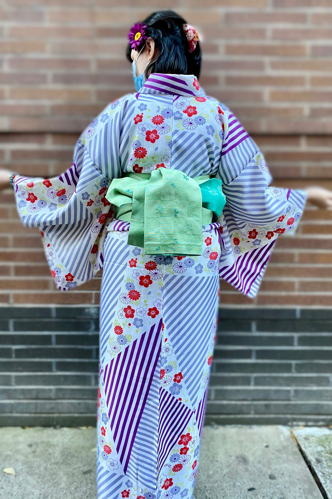 Plus Size Washable Komon Kimono ...